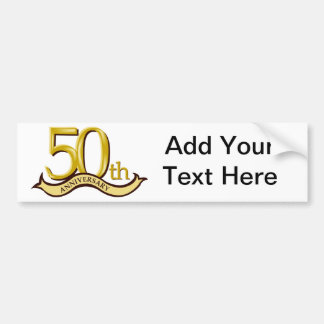 Personalised 50th Anniversary Gift Bumper Sticker