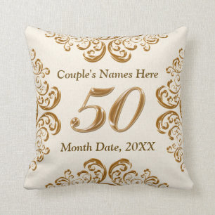 Personalised 50th Anniversary Gifts, Pillow