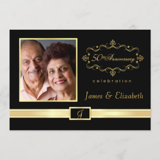 Personalised 50th Anniversary Photo Invitations