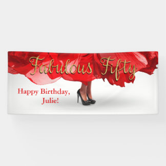 Personalised 50th Birthday Banner