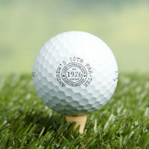 Personalised 50th Birthday Golf Balls