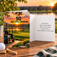 Personalised 50th Birthday Golf Party Golf Cart