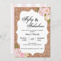 Personalised 50th birthday invitation