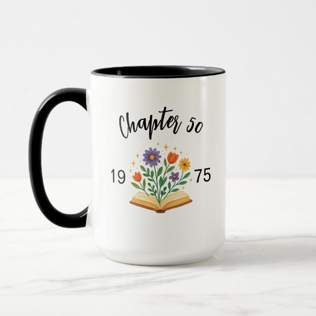 Personalised 50th Birthday Mug Mum Birthday Gift B (Left)