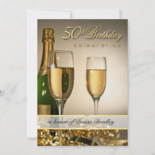 Personalised 50th Birthday Party Invitations