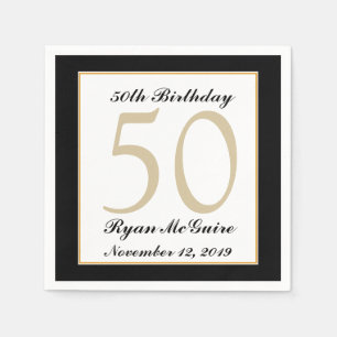 Personalised 50th Birthday Party Napkins