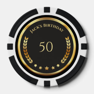 Personalised 50th Birthday Poker Chips