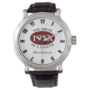 Personalised 50th Birthday Retro Birth Of A Legend Watch