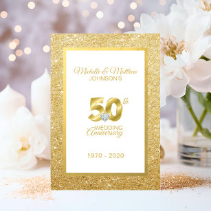 Personalised 50th Golden Wedding Anniversary Invitation