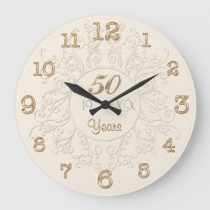 Personalised 50th Wedding Anniversary Gifts, Clock