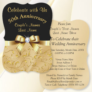 Personalised 50th Wedding Anniversary Invitations