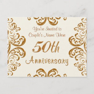 Personalised 50th Wedding Anniversary Invitations