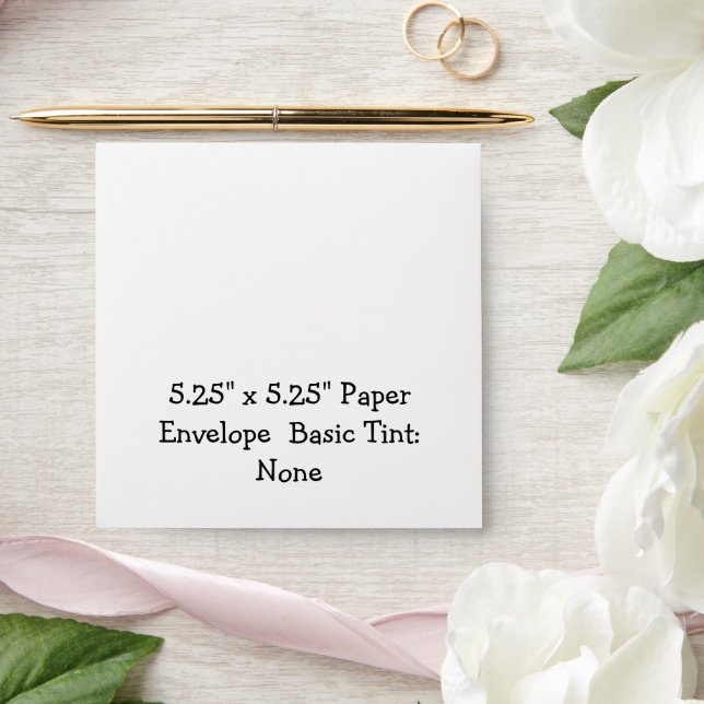 Personalised 5.25" x 5.25" Basic Paper  Envelope (Wedding)