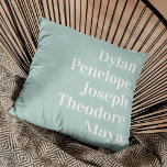 Personalised 5 Name Family Keepsake Cushion<br><div class="desc">Are you looking for a beautiful way to keep your family close? Our Personalised Keepsake Throw Pillow is the ideal way to do just that! This stylish and cosy pillow features the names of you and your family - whether it's your husband, wife, kids, or even your pets - printed...</div>