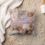 Personalised 5 Photo Best Grandma Ever Dusty Rose Cushion<br><div class="desc">Personalised 5 Photo Best Grandma Ever Dusty Rose Throw Pillow</div>