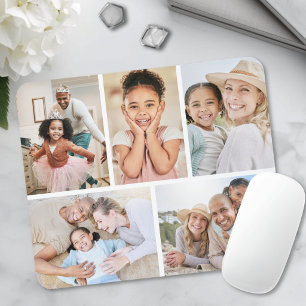 Personalised 5 Photo Collage Mouse Pad