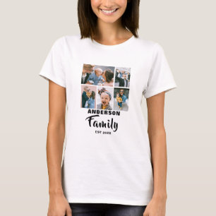 Personalised   5 Photo   Family T-Shirt