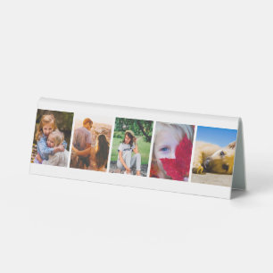 Personalised 5 Photo Memories Desk Sign