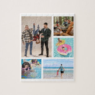 Personalised 5 Photos Gallery Collage  Jigsaw Puzzle