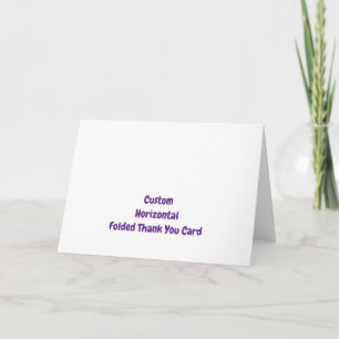 Personalised 5" x 7" Horizontal Folded Thank You Card