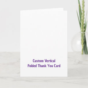 Personalised 5" x 7" Vertical Folded Thank You Card