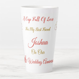 Personalised 5th Anniversary design Latte Mug