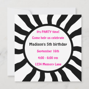 Personalised 5th Birthday Party Invitation