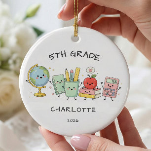 Personalised 5TH Grade Girl Ceramic Ornament