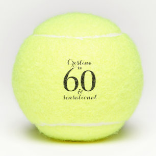 Personalised 60 & Sensational Tennis Balls