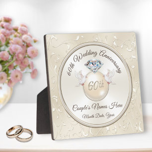 Personalised, 60 th Anniversary Gifts, 60th Plaque