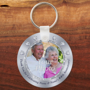 Personalised, 60th Anniversary Party Favours, Key Ring