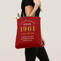 Personalised 60th Birthday 1961 Elegant Chic Red