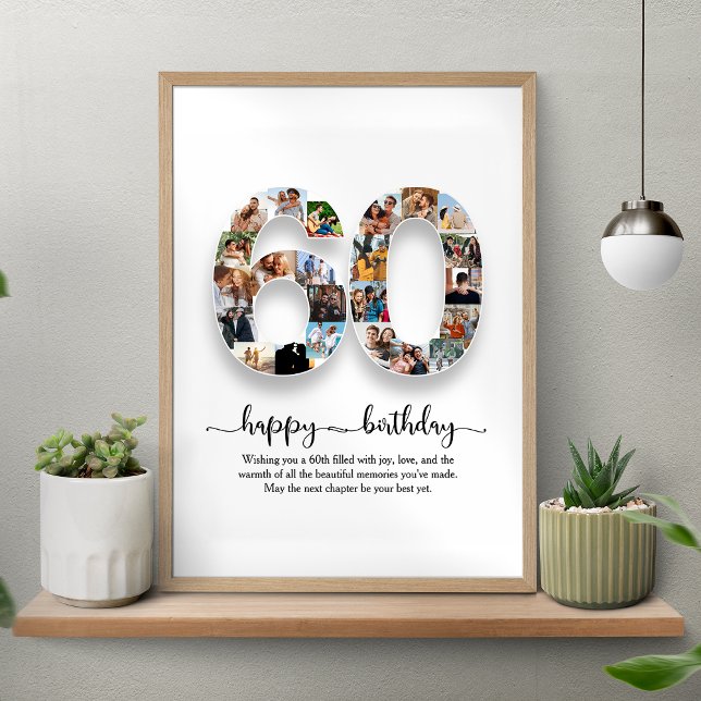 Personalised 60th Birthday Collage Poster (Creator Uploaded)
