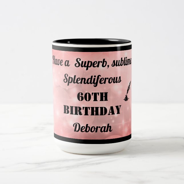 Personalised 60th Birthday Mug (Center)