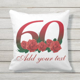 Personalised 60th birthday Outdoor Throw Pillow