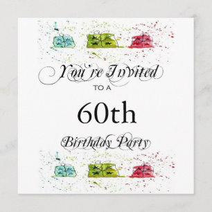 Personalised 60th Birthday Party Invitations
