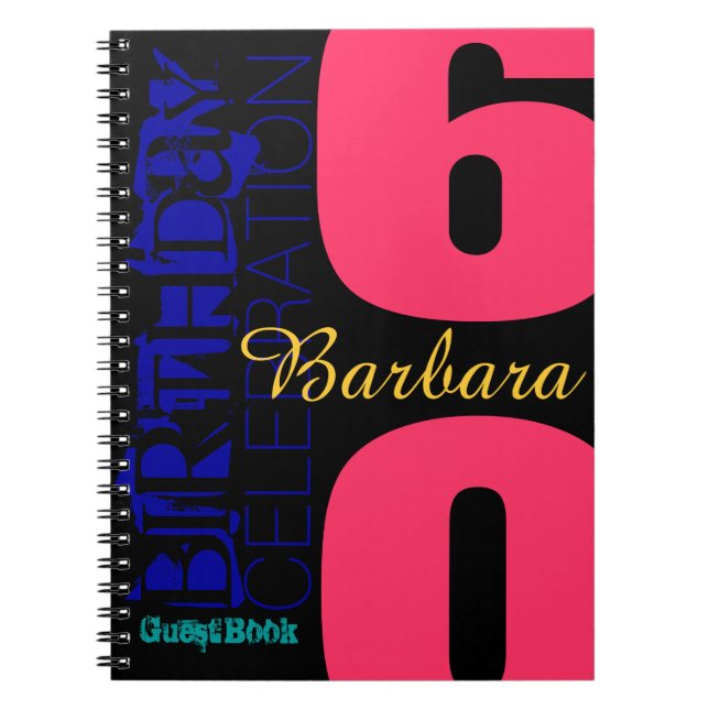 Personalised 60th Birthday POP Guest Book (Front)