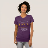 Personalised 60th Birthday Purple Gold For Her T-Shirt (Front Full)