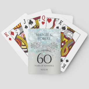 Personalised 60th Diamond Anniversary Keepsake  Playing Cards