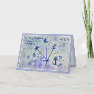 Personalised 60th Summer Wildflower Birthday Card