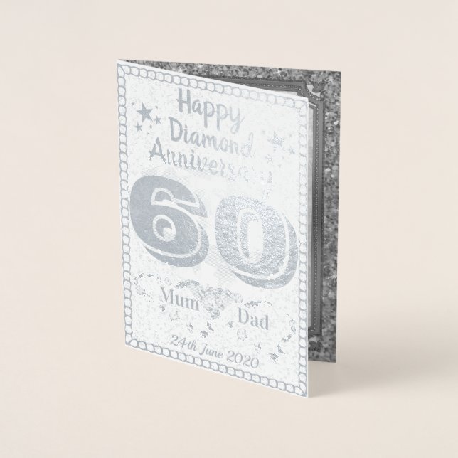 Personalised 60th Wedding Anniversary Card (Front)