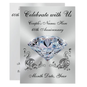  60th  Wedding  Anniversary  Invitations  Announcements  
