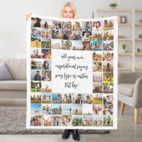 Personalised 64 Photo Collage Custom Quote