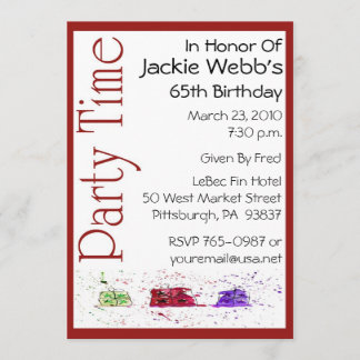 Personalised 65th Birthday Party Invitation