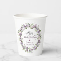 Personalised 65th Birthday Purple Lilac Flower