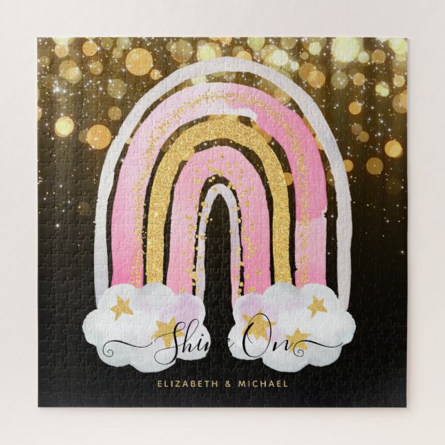 Personalised 676 Piece JIGSAW Christmas Rainbow Ji Puzzle (Vertical)