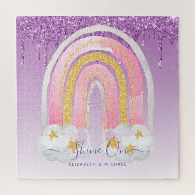 Personalised 676 Piece JIGSAW Christmas Rainbow Ji Puzzle (Vertical)