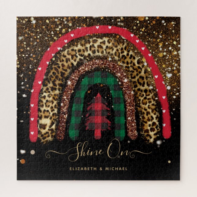 Personalised 676 Piece JIGSAW Christmas Rainbow Jigsaw Puzzle (Vertical)