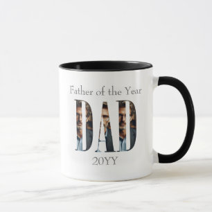 Personalised 6 Dad Photo, Name, Father of the Year Mug