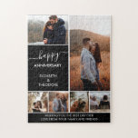 Personalised 6-Photo Anniversary Card Jigsaw Puzzle<br><div class="desc">Modern Simple Playful Script Family Photo Jigsaw Puzzle Design is composed of modern and playful script typography. A feast of dots but are you brave enough to dive into this black & white dotted puzzle world? The nice thing about this puzzle is that you get a piece of art to...</div>